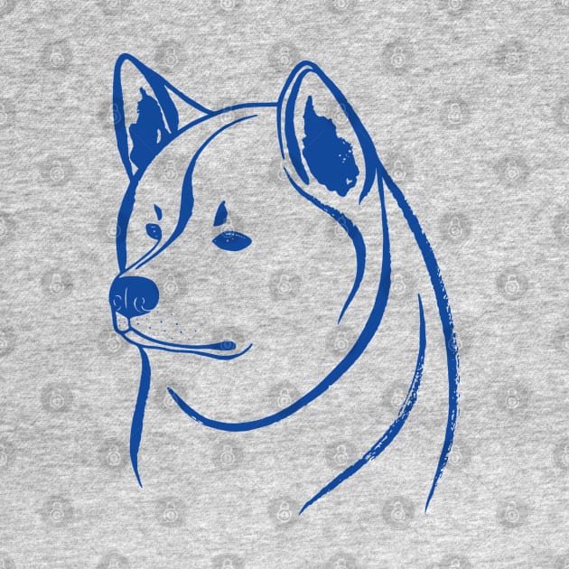 Akita Inu (Pink and Blue) by illucalliart